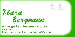 klara bergmann business card